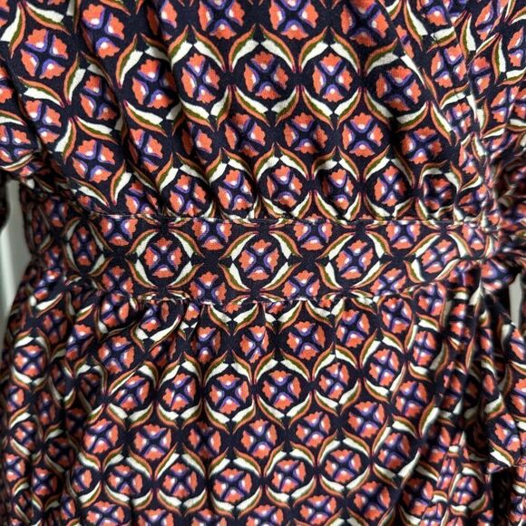 Anthropologie Geo Print Matching Set with Wrap Top and Bellbottom Flares Size M - Picture 2 of 7